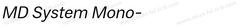 MD System Mono字体转换
